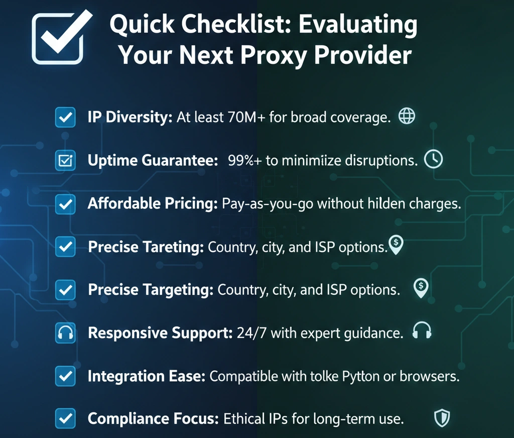 How to evaluate a proxy provider performance, reliability, and pricing comparison guide by OKKProxy