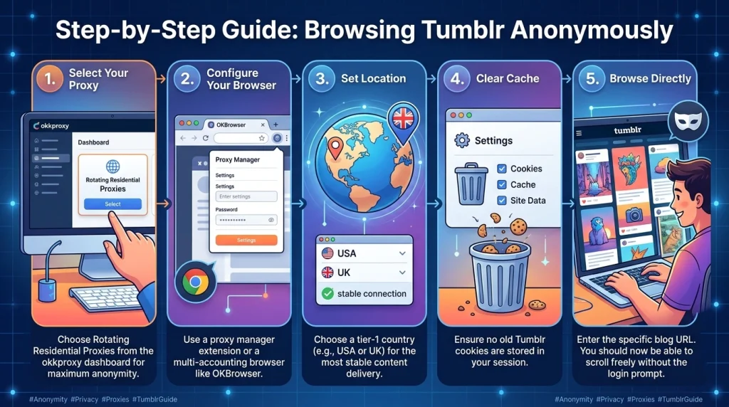 Okkproxy guide on how to stay anonymous on Tumblr