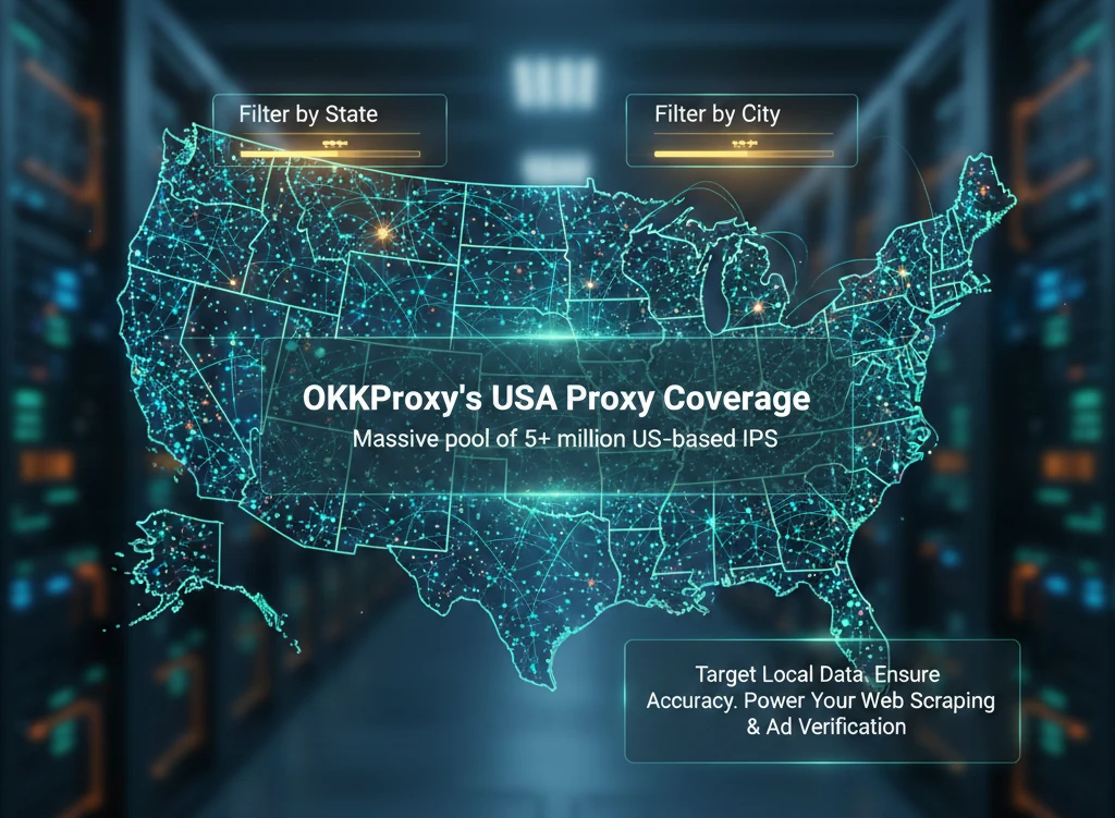 OKKProxy USA Proxy Coverage Advantage