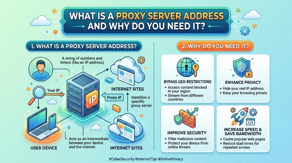 What is a proxy server address - Guided by OkkProxy