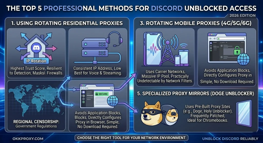 How to access Discord blocked – guided by OKKProxy