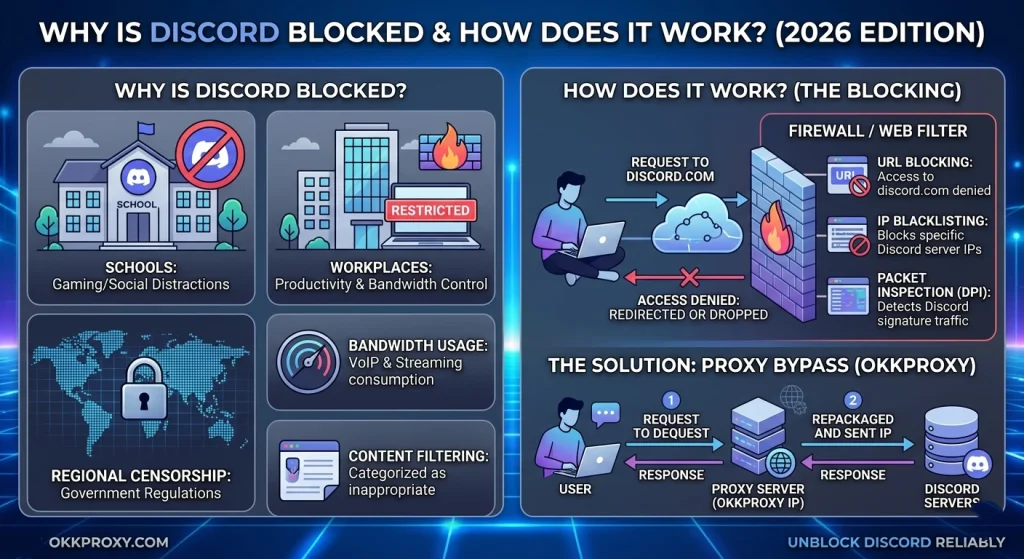 How to get Discord unblocked guided by OKKProxy