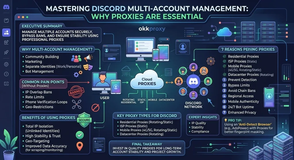 How to make multiple Discord accounts using OKKProxy residential proxies