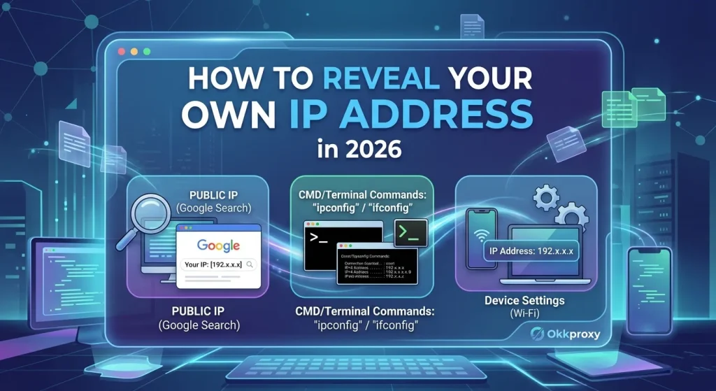 OKKProxy guide revealing your own public IP address