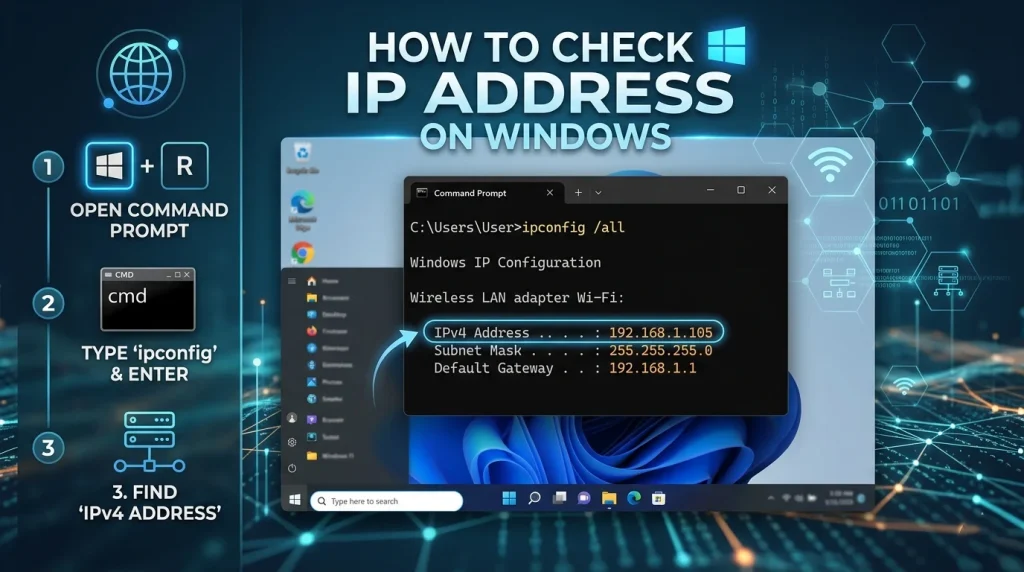 OKKproxy guide how to check IP address on Windows