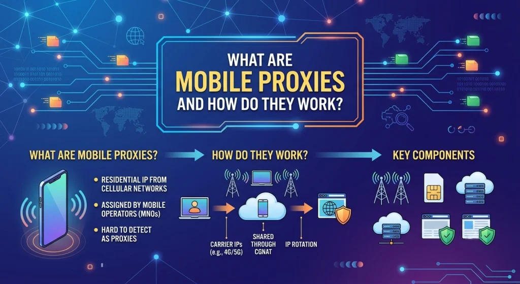 Okkproxy guide explaining what mobile proxies are and how they work for online operations